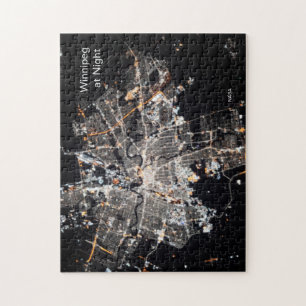 Night Winnipez, NASA ISS Space Station Foto Puzzle