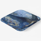 Night with her Train of Stars (Angel with Cherubs) Pappteller (Gewinkelt)