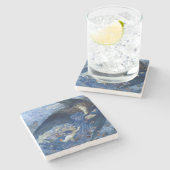 Night with her Train of Stars (Angel with Cherubs) Steinuntersetzer (Seitenansicht)