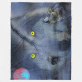 NIGHT WOLF FLEECEDECKE (Vorderseite)