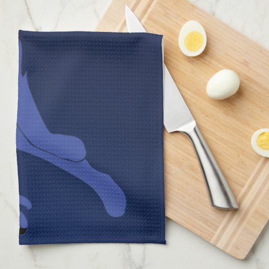 Night Wolf Geschirrtuch (Viertel Falte)