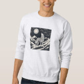 Night Wolf Howl - Mondlicht & Waldästhetik Sweatshirt (Vorderseite)