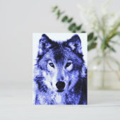Night Wolf Postkarte (Stehend Vorderseite)