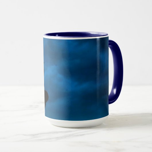 Night Wolfe Keramik Tasse (VorderseiteRechts)
