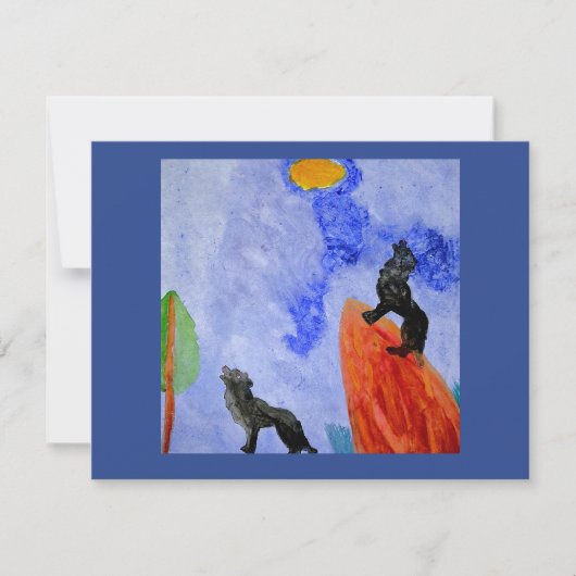 Night Wolves Magic Postcard (Vorderseite)