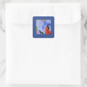 Night Wolves Magie Quadratischer Aufkleber (Tasche)
