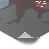 Night Woodland Bear Baby Shooter Poster (Ecke)