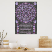 Nightbloming Mandala 5 mit Gedicht Poster (Küche)