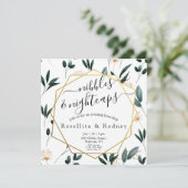 Nightcaps und Nightcaps 🌙 🥂 Engagement Party Einladung (Stehend Vorderseite)