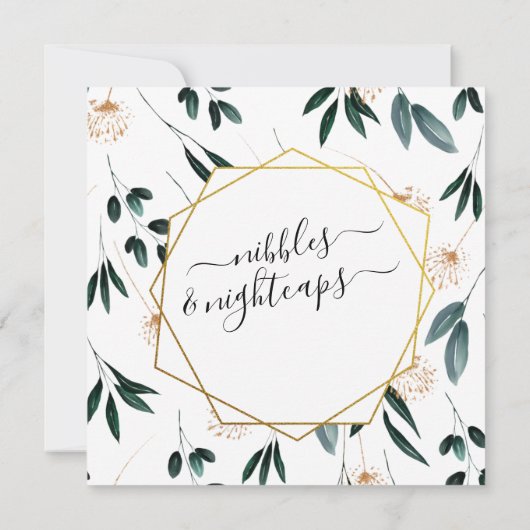 Nightcaps und Nightcaps 🌙 🥂 Engagement Party Einladung (Rückseite)