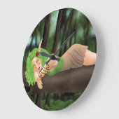 Nightelf child in the woods große wanduhr (Winkel)