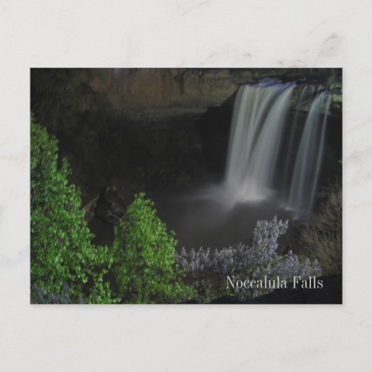"Nightfall/Wasserfall" - Noccalula Falls Postkarte (Vorderseite)