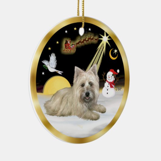 NightFlight - Cairn Terrier Keramik Ornament (Rechts)