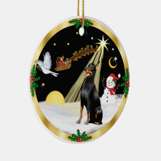 NightFlight - Doberman Pinscher Keramikornament (Rechts)