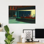 Nighthawawa von Edward Hopper Poster (Heimbüro)