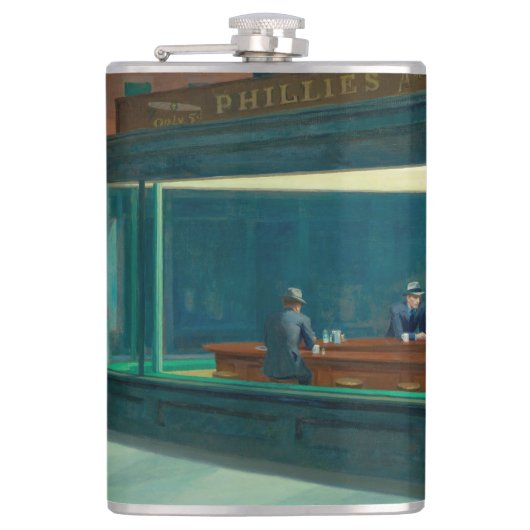 Nighthawks 1942 von Edward Hopper Flachmann (Vorderseite)