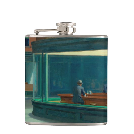 Nighthawks 1942 von Edward Hopper Flachmann (Vorderseite)