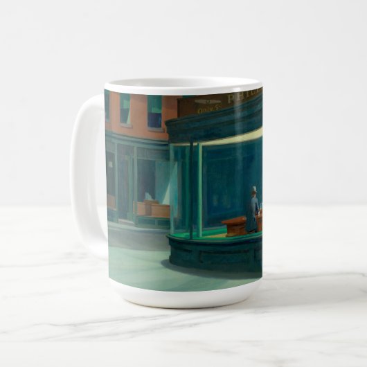 Nighthawks 1942 von Edward Hopper Kaffeetasse (Vorderseite Links)