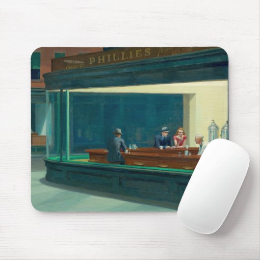 Nighthawks 1942 von Edward Hopper Mousepad (Mit Mouse)