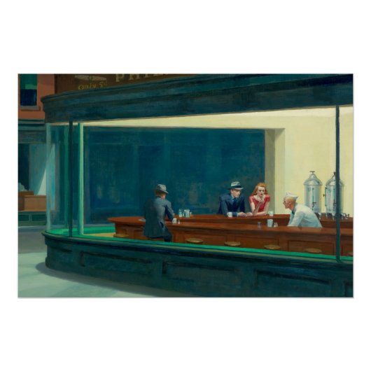 Nighthawks 1942 von Edward Hopper Poster (Vorderseite)