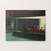 Nighthawks ~ Edward Hopper 1942 Postkarte Puzzle (Horizontal)