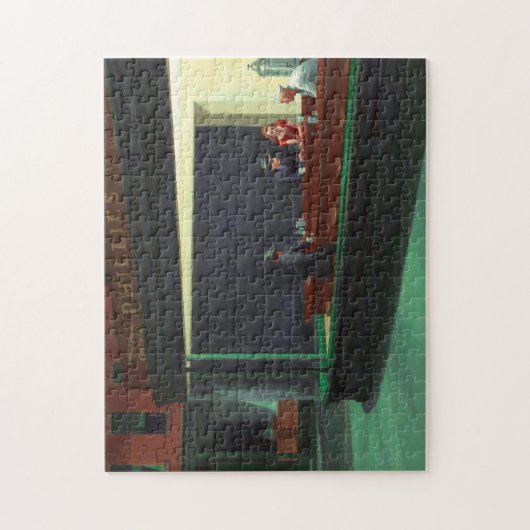 Nighthawks ~ Edward Hopper 1942 Postkarte Puzzle (Vertikal)