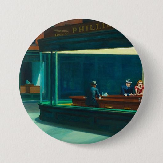 Nighthawks Edward Hopper Button (Vorderseite)