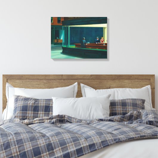 Nighthawks Edward Hopper Leinwanddruck (Insitu (Schlafzimmer))