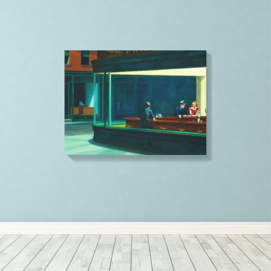 Nighthawks Edward Hopper Leinwanddruck (Insitu (Holzboden))