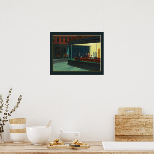 "Nighthawks" Edward Hopper Poster (Küche)