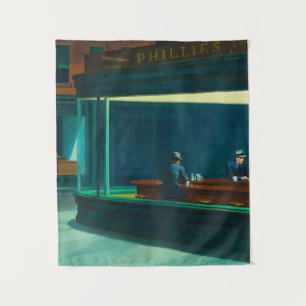 Nighthawks Edward Hopper Wandteppich