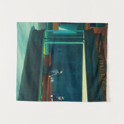 Nighthawks Edward Hopper Wandteppich (Vorderseite (Horizontal))