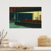 Nighthawks - Empty diner - Edward Hopper - Poster (Küche)