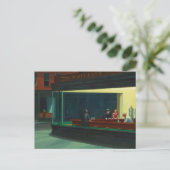 Nighthawks Gemälde von Edward Hopper  Feiertagspostkarte (Stehend Vorderseite)