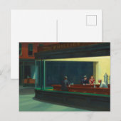Nighthawks Gemälde von Edward Hopper  Feiertagspostkarte (Vorne/Hinten)