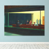 Nighthawks Gemälde von Edward Hopper Leinwanddruck (Insitu (Holzboden))
