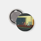 Nighthawks Gemälde von Edward Hopper Magnet (Vorderseite/Rückseite)