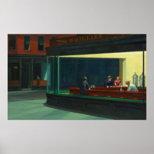 Nighthawks Gemälde von Edward Hopper Poster