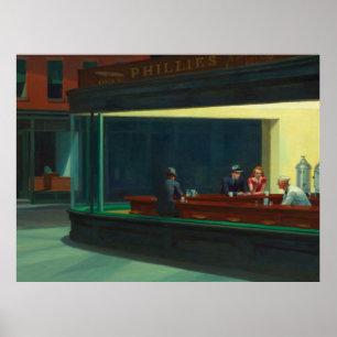 Nighthawks Gemälde von Edward Hopper  Poster