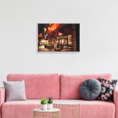 "Nighthawks" in San Francisco Leinwanddruck (Insitu (Wohnzimmer))