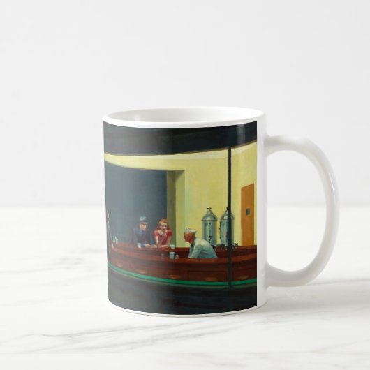 Nighthawks painting by Edward Hopper Kaffeetasse (Rechts)