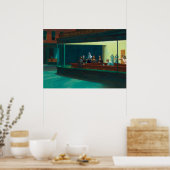 Nighthawks - Time travellers - Edward Hopper Poster (Küche)