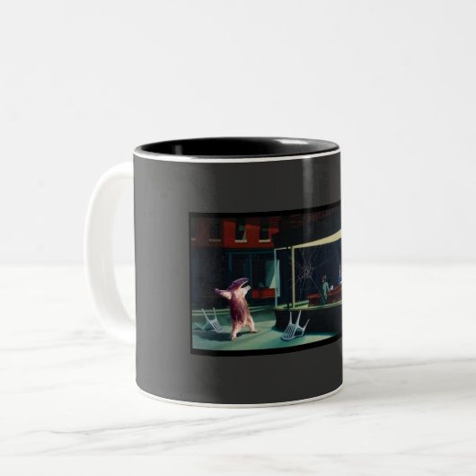NighthawksAnteater Zweifarbige Tasse (Vorderseite Links)