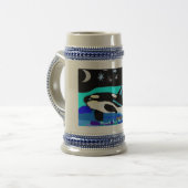 Nightime Stern-Schwertwal-Wal, Reichweite für die Bierglas (Vorderseite Links)