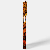 NIGHTINGALE MIT ROSE MONOGRAMM, Rot-Schwarz-Gelb Case-Mate iPhone Hülle (Rückseite / Rechts)