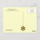 NIGHTINGALE MIT ROSE, rot-schwarz-gelb Postkarte (Rückseite)