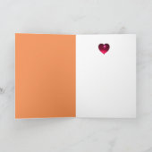 NIGHTINGALE MIT ROSE Valentinstag Feiertagskarte (Innenseite)