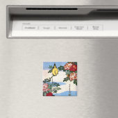 Nightingale & Rose Hokusai Japanisch Kunstkunst Magnet (In Situ (Geschirrspüler))