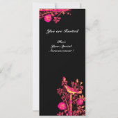 NIGHTINGALE,ROSE MONOGRAMM Rot Schwarz Gelb Einladung (Rückseite)