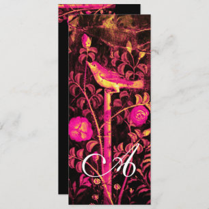 NIGHTINGALE,ROSE MONOGRAMM Rot Schwarz Gelb Einladung